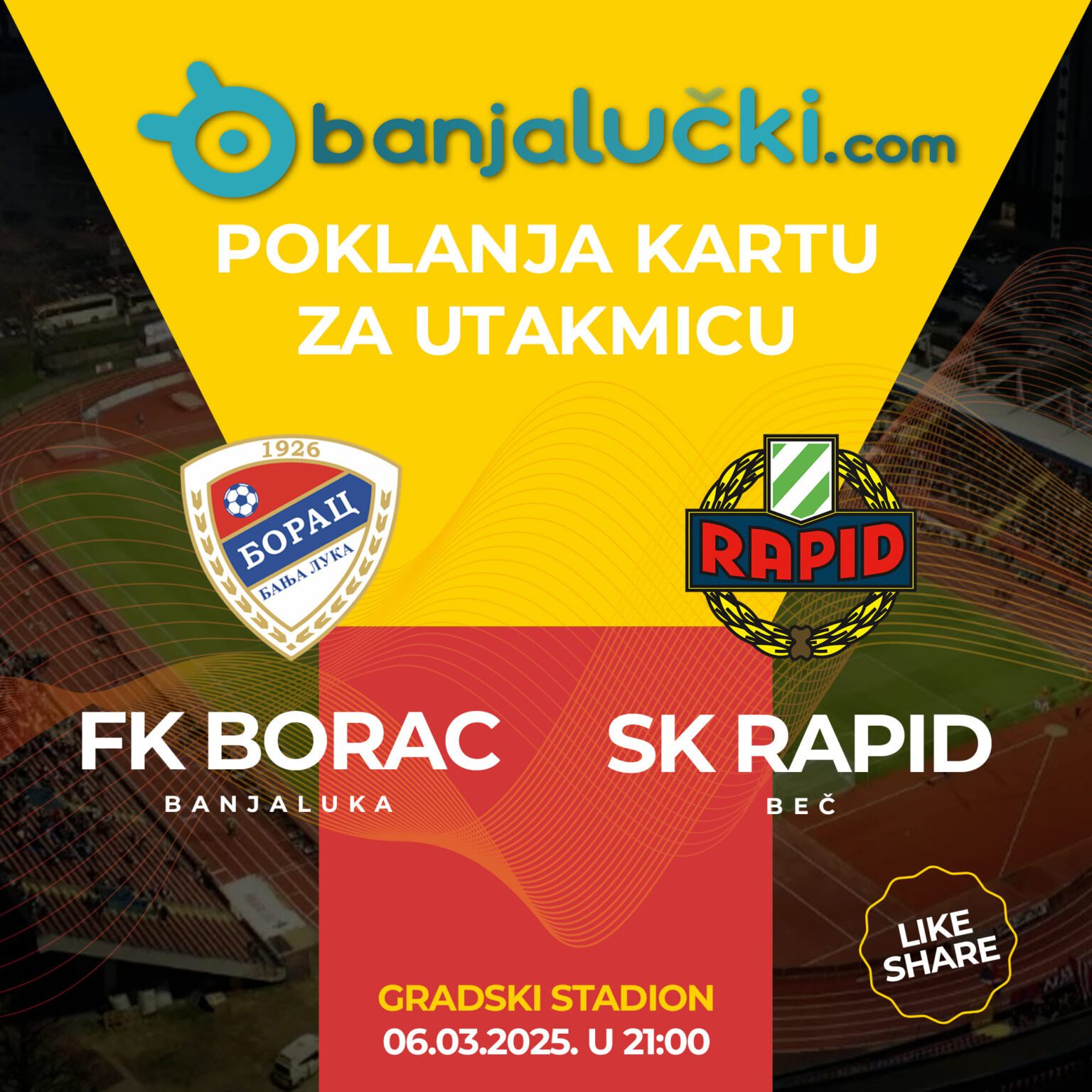 Navijači Rapida hrle u Banjaluku